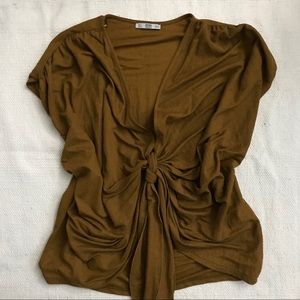 ZARA cognac top